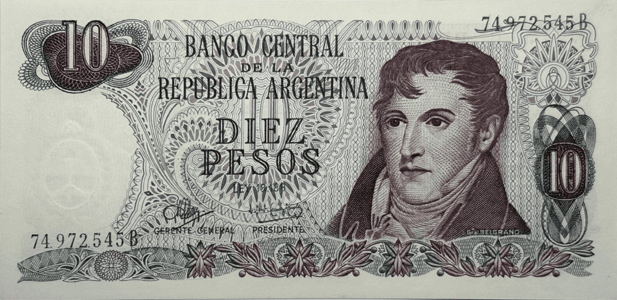 10 Pesos (with "LEY" on Obverse)